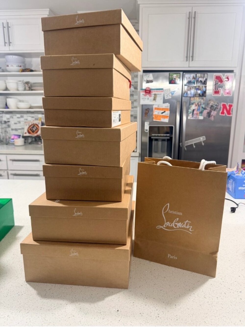 Christian Louboutin Empty Shoe Boxes & Shopping Bag Lot Packaging Only